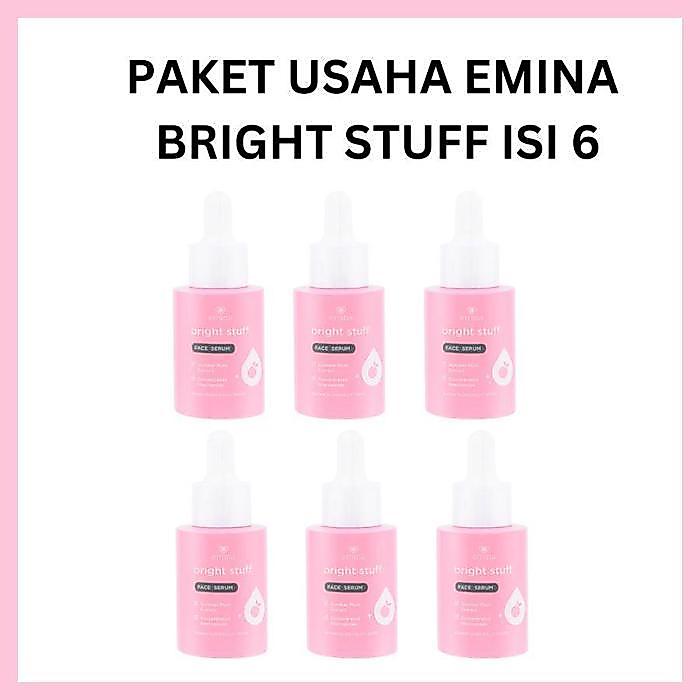 PAKET USAHA EMINA BRIGHT STUFF ISI 6 SERUM WAJAH