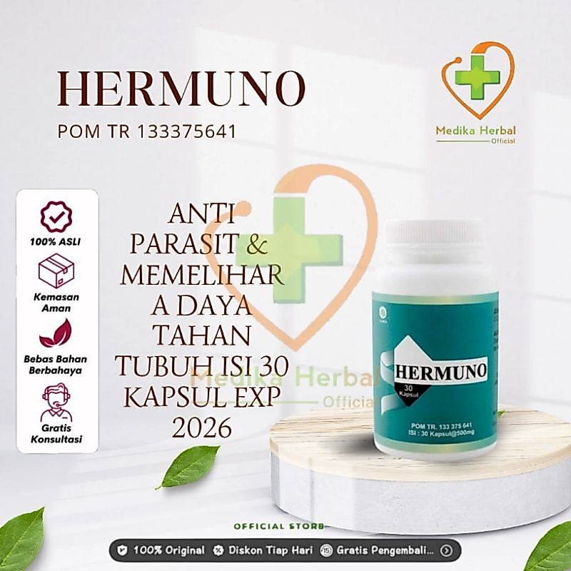 HERMUNO ASLI 100% ORIGINAL OBAT HERMUNO OBAT ANTI PARASIT DALAM TUBUH  AMPUH TERBUKTI KHASIATNYA Asl
