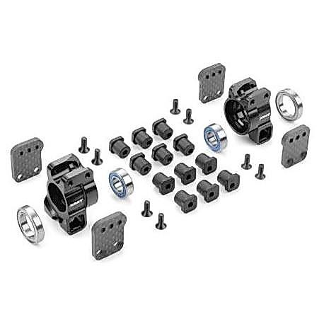 350912 XRAY XRAY XB8 ALU REAR UPRIGHTS - MULTI-ADJUSTABLE - SET TQRC27