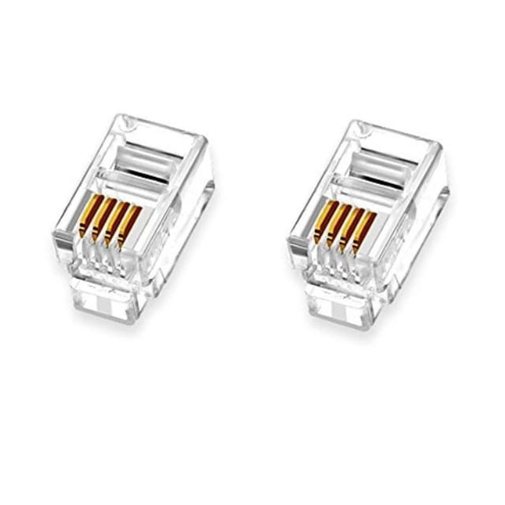 Konektor Telp RJ9 RJ10 RJ22 Connector Line RJ 9 RJ 10 RJ 22 4PIN 4P4C isi 100pc