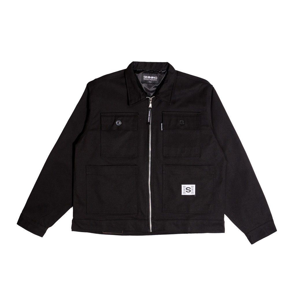 Shining Bright Chore Twill Jacket - Black