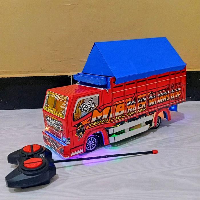 Mainan Mobil Remot Lampu Terpal  Kontrol Miniatur Truk Oleng Remot Kontrol Miniatur Truk Oleng Remot