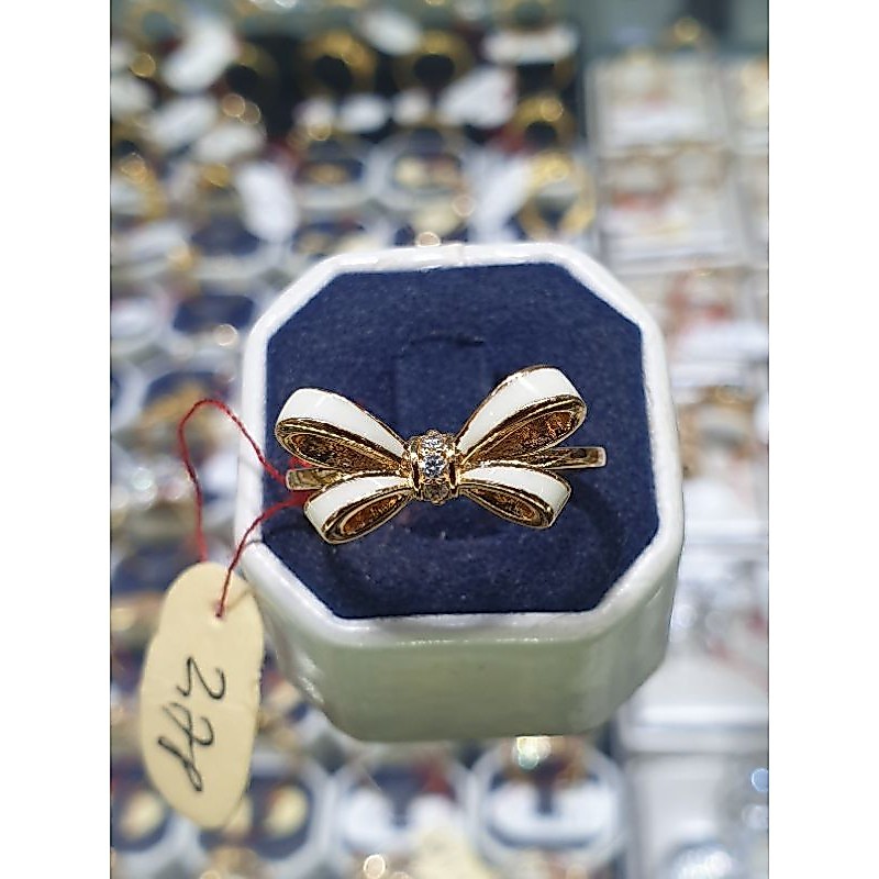 cincin emas 700 pita putih size besar