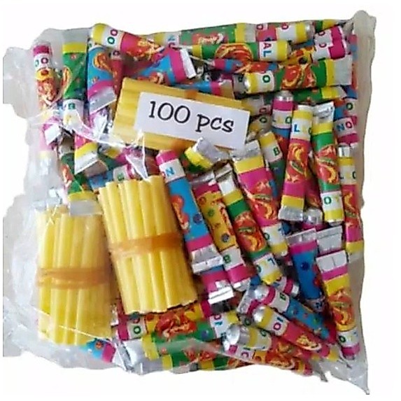 100 pcs Balon Tiup / Plembungan mainan jadul 90an / Balon Odol / Balon Tatata
