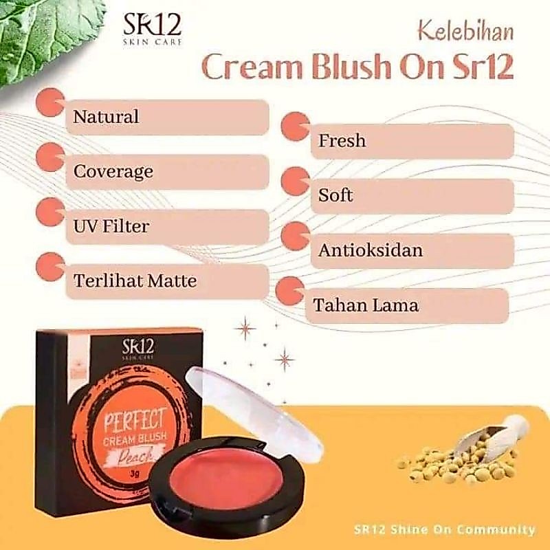 cream blush on SR12 perona muka