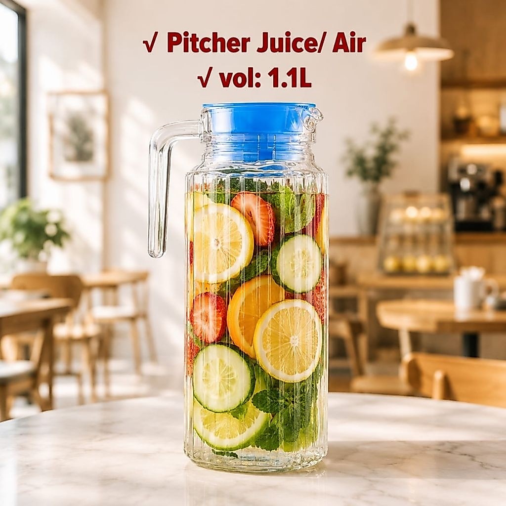 1.1L Glass Pitcher/KIMGLASS PCL1120 Water Glass Pitcher