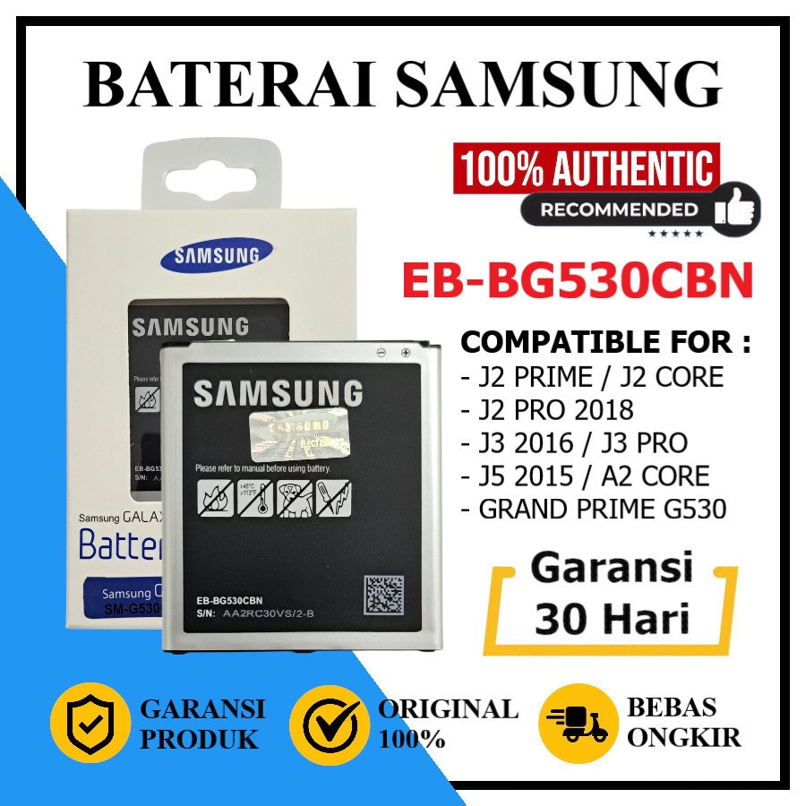 Baterai Samsung For Galaxy J2 Prime / Galaxy J2 Core  / Galaxy J2 Pro 2018 / Galaxy J3 2016 / Galaxy