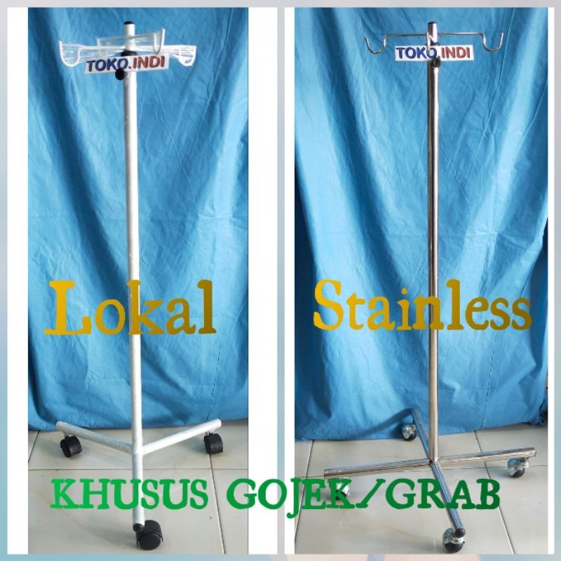 Tiang Infus Stainless/Tiang Infus Lokal/Standart Infus/Standard Infus/Infus/Tiang Infus