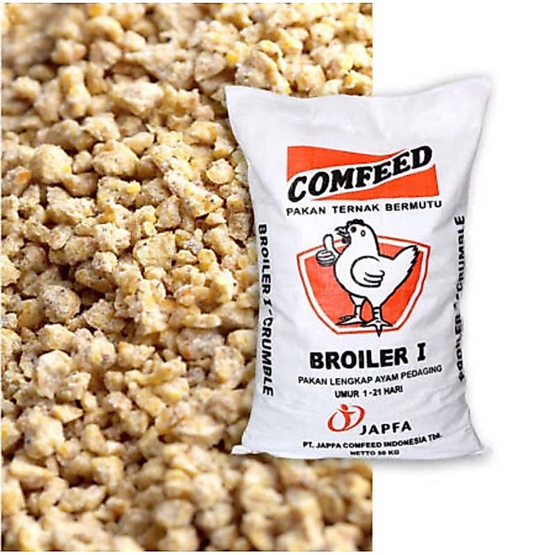 Comfeed Broiler 1 BR Pakan Ayam - Bebek - Entog umur 0 - 21 Hari 1 Kg