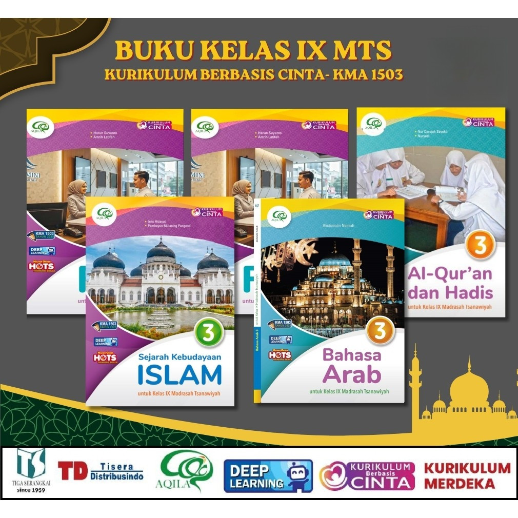 Aqila - Buku Kelas 9 MTS Kurikulum Berbasis Cinta / Madrasah Tsanawiyah / Aqila / Tiga Serangkai