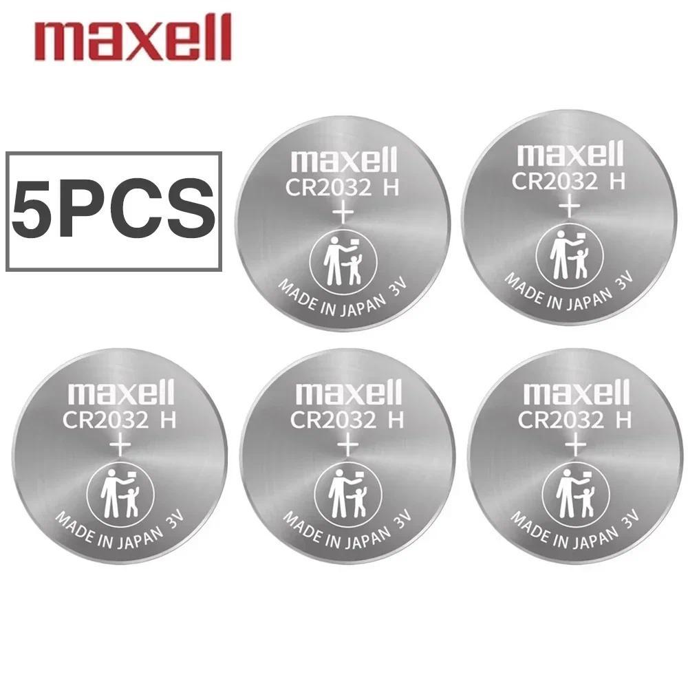 5 Buah Baterai Tombol 3V Kapasitas Tinggi 240mAh Original-MAXELL CR2032H, Baterai Motherboard Komput