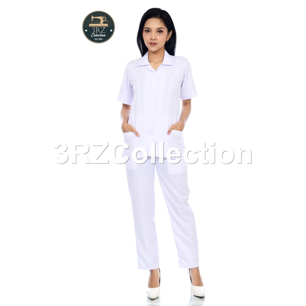 Promo Setelan Seragam Pns Putih Wanita Tangan Pendek Baju Dinas Putih Pdh Wanita Pendek Baju Putih P