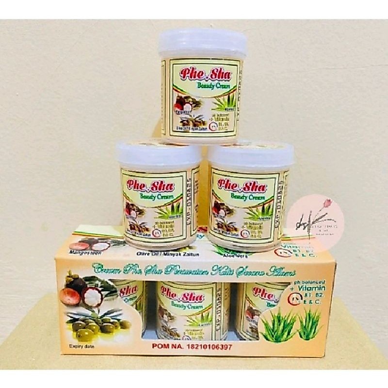 Phe Sha Beauty Cream Original 6 botol free box BPOM NA