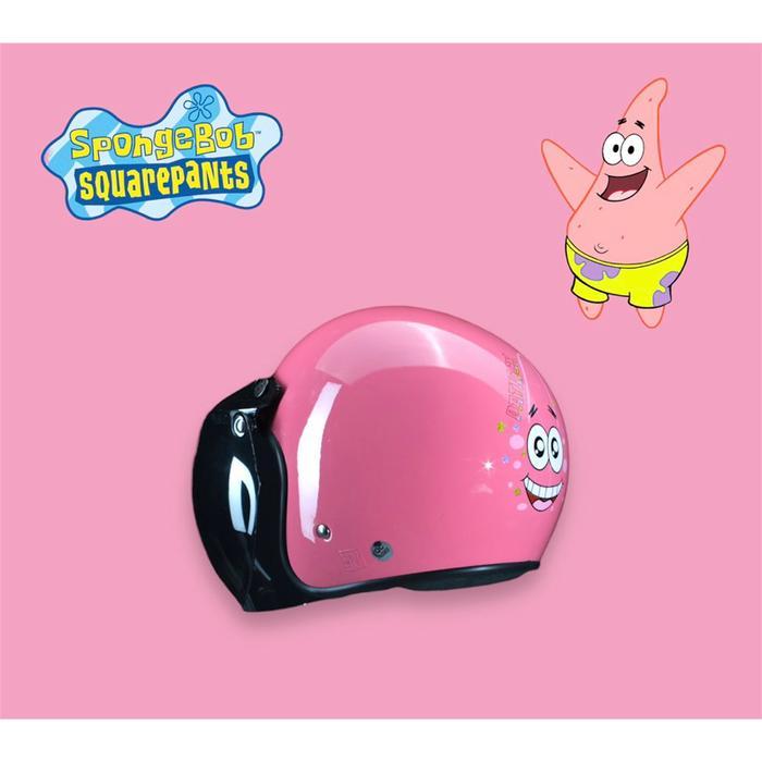 Helm Anak Retro Spongebob Mr Crab Squidward Patrick - Spongebob, Dengan Kaca