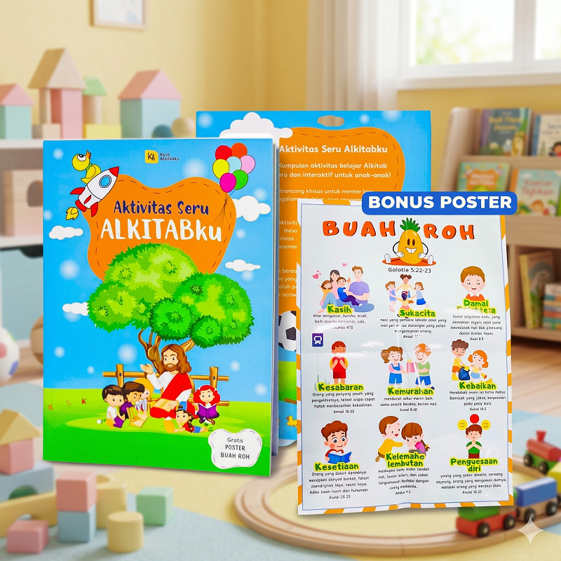 FLASH SALE- Kuis Aktivitas Seru Alkitabku Edukasi Anak Sekolah Minggu Kristen Katolik Kreatif Intera