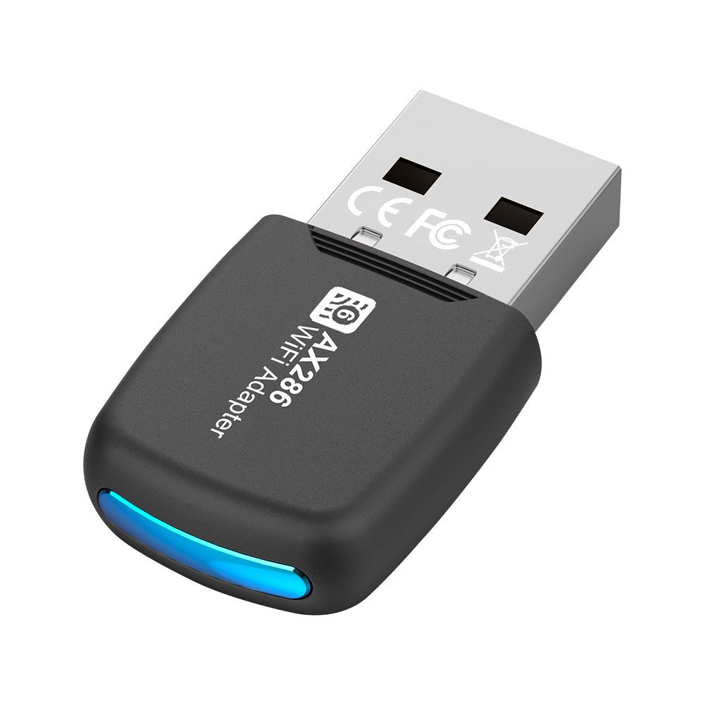 WIFI 6 USB Wifi Adapter 2868Mbps Network Card Driverfree 24GHz WIFI Dongle For PC Laptop Windows 7 8