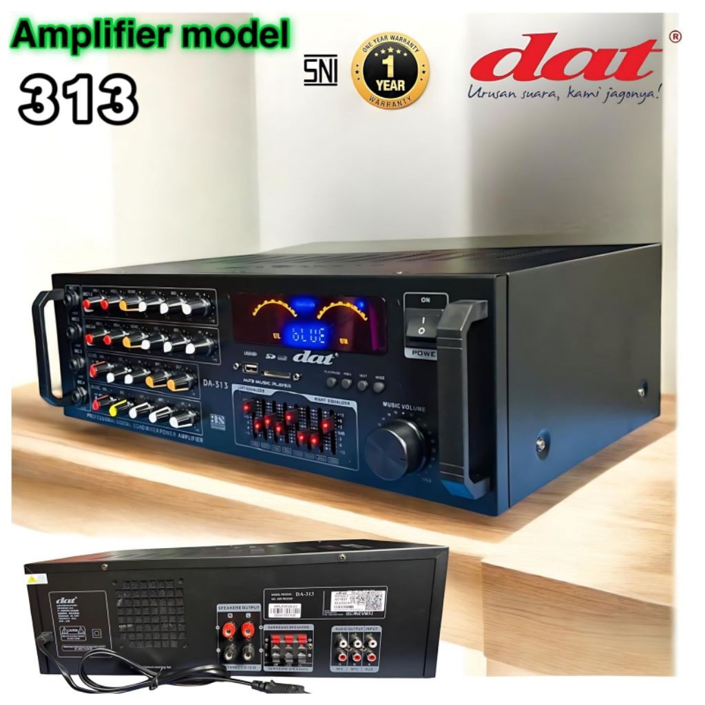 DA313 ampli DAT equalizer amplifier Dat bluetooth USB player karaoke