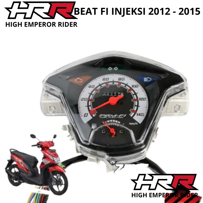 Speedometer Beat Fi 2012-2015 Injeksi Assy Spedo Spido Meter Kilometer Komplit Premium Quality - Mot