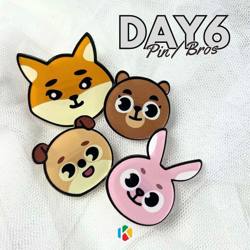 Pin Bros DAY6 Denimalz - Pin Bros KPOP - KPOP Merch - Day6 Merch - Unofficial Fanmade Merch