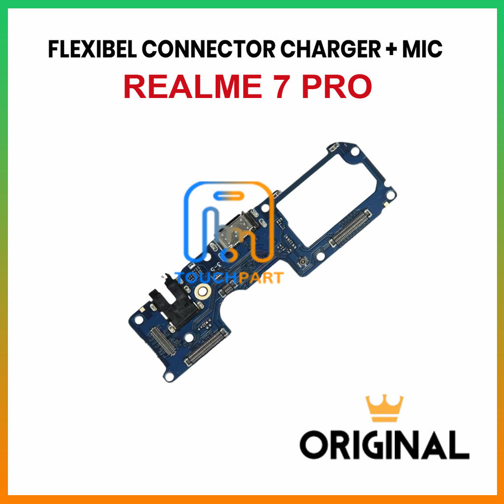 FLEXIBEL CONNECTOR CHARGER REALME 7 PRO CONNECTOR HANDSFREE + MIC ORI