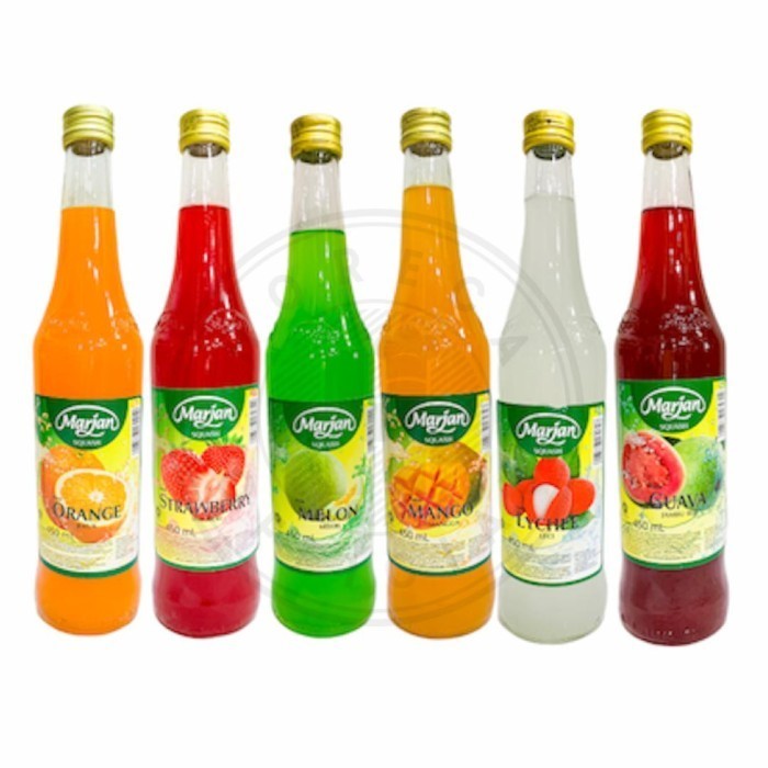 Sirup Marjan Squash 450ml / Sirup Marjan Leci Strawberry Cocopandan Markisa Mangga