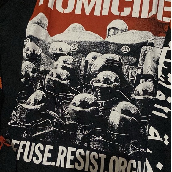 Longsleeve Homicide - Refuse Resist Organize size M New (Baru)