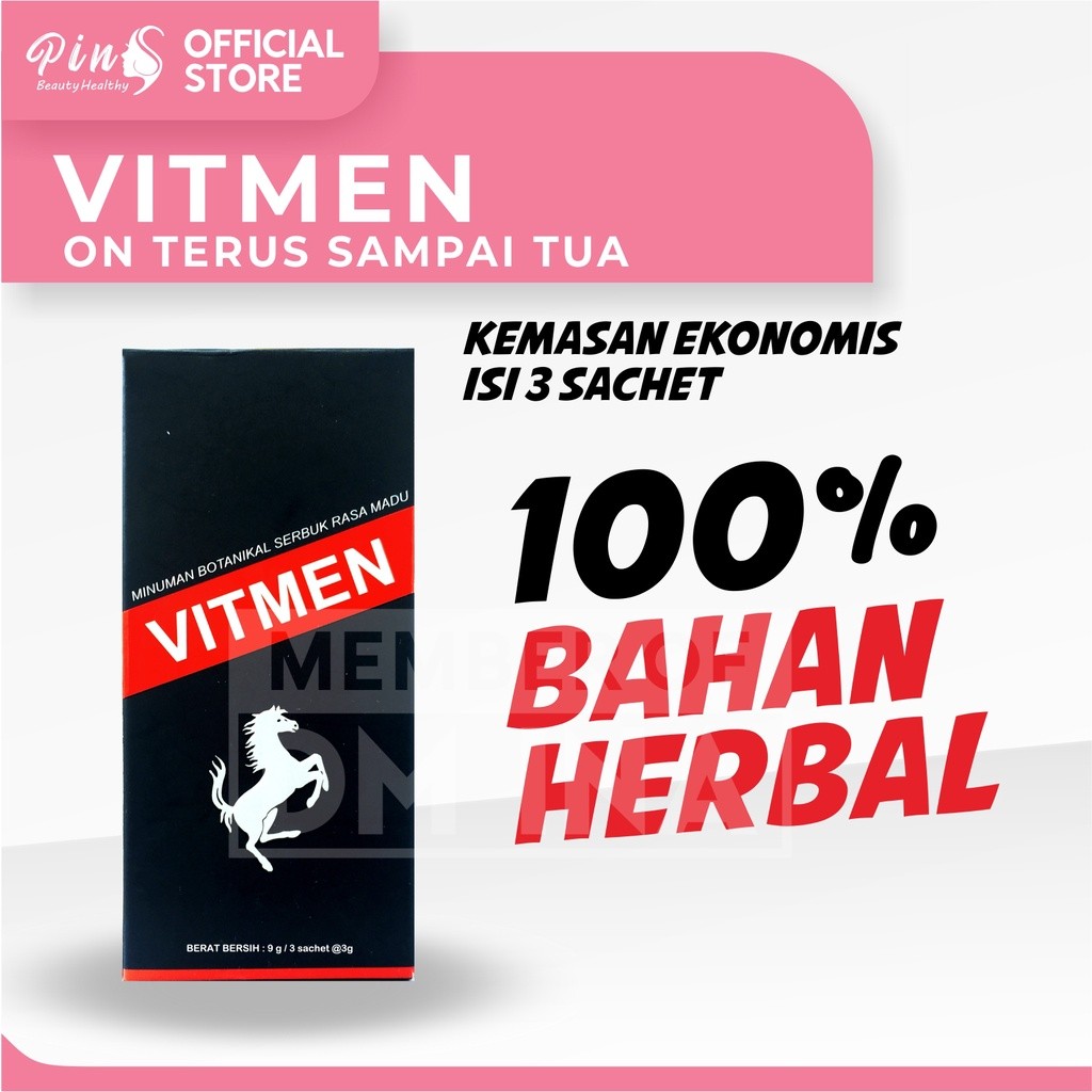 VITMEN MINUMAN HERBAL OBAT KUAT MENAMBAH VITALITAS STAMINA PRIA DEWASA SUDAH BPOM KEMASAN EKONOMIS 1
