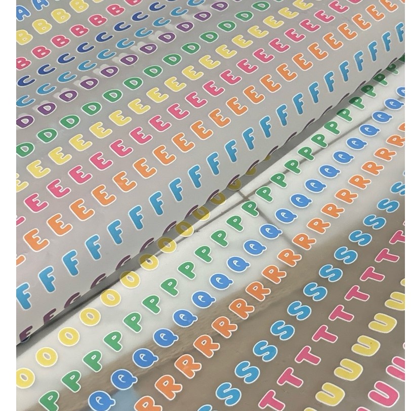 14pcs Sablon DTF huruf / Sablon huruf webing