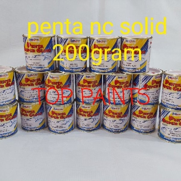 CAT PENTA SUPER GLOSS NC  SOLID -200 GRAM - HITAM/PUTIH/DOFF/SILVER/CLEAR//BANYAK VARIAN WARNA - DUC