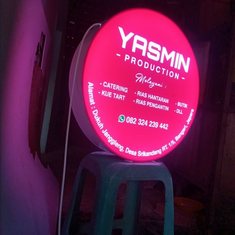 Neon box/papan iklan/papan reklame iklan/plang/plang nama usaha
