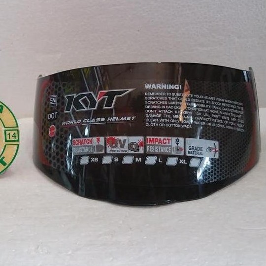 VISOR KACA HELM ORIGINAL KYT X ROCKET DARK SMOKE