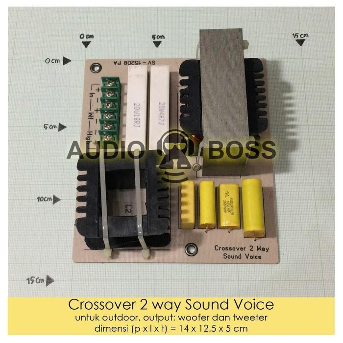 Crossover Pasif 2 Way Sound Voice 650 - 1000 Watt Woofer Dan Tweeter Populer