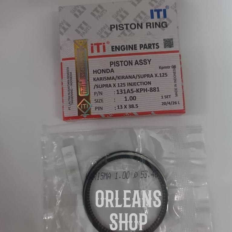 RING PISTON KARISMA KIRANA SUPRA 125 SUPRA X 125 INJECTION KPH ITI RING SEHER