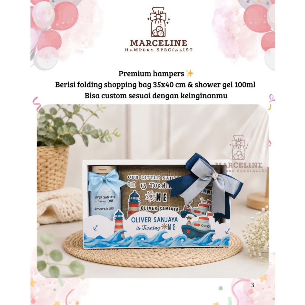 Hampers Premium custom shopping bag hampers. hampers murah ulangtahun anak manyue