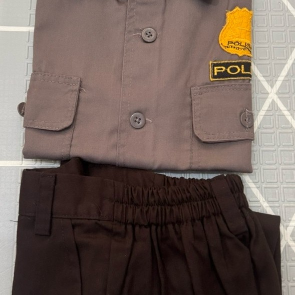 PL (Preloved) Baju polisi anak laki-laki size 3 hanya baju dan celana @50k