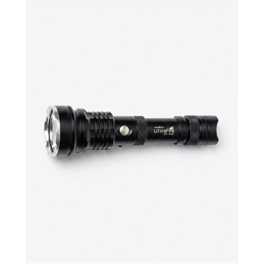 Senter Tactical UltraFire HY-8051 LED Zoom Focus Cahaya Terang Aluminium Waterproof Outdoor Camping 