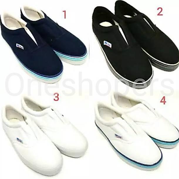 Sepatu Kanvas PX Style 128 SlipOn Navy/Black