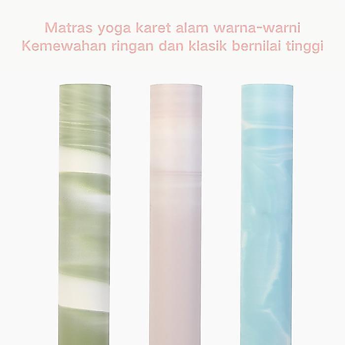Lokallin Shop - Matras Yoga Rubber Pu 5Mm Matras Olahraga Fitness Poundfit Marble Matras Alas Yoga