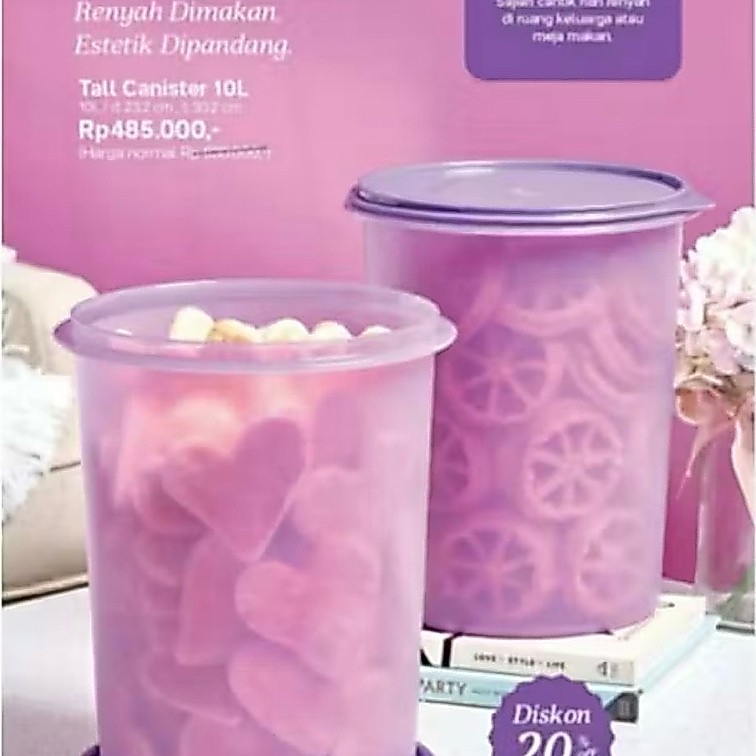 Tall canister 10 liter Tupperware new