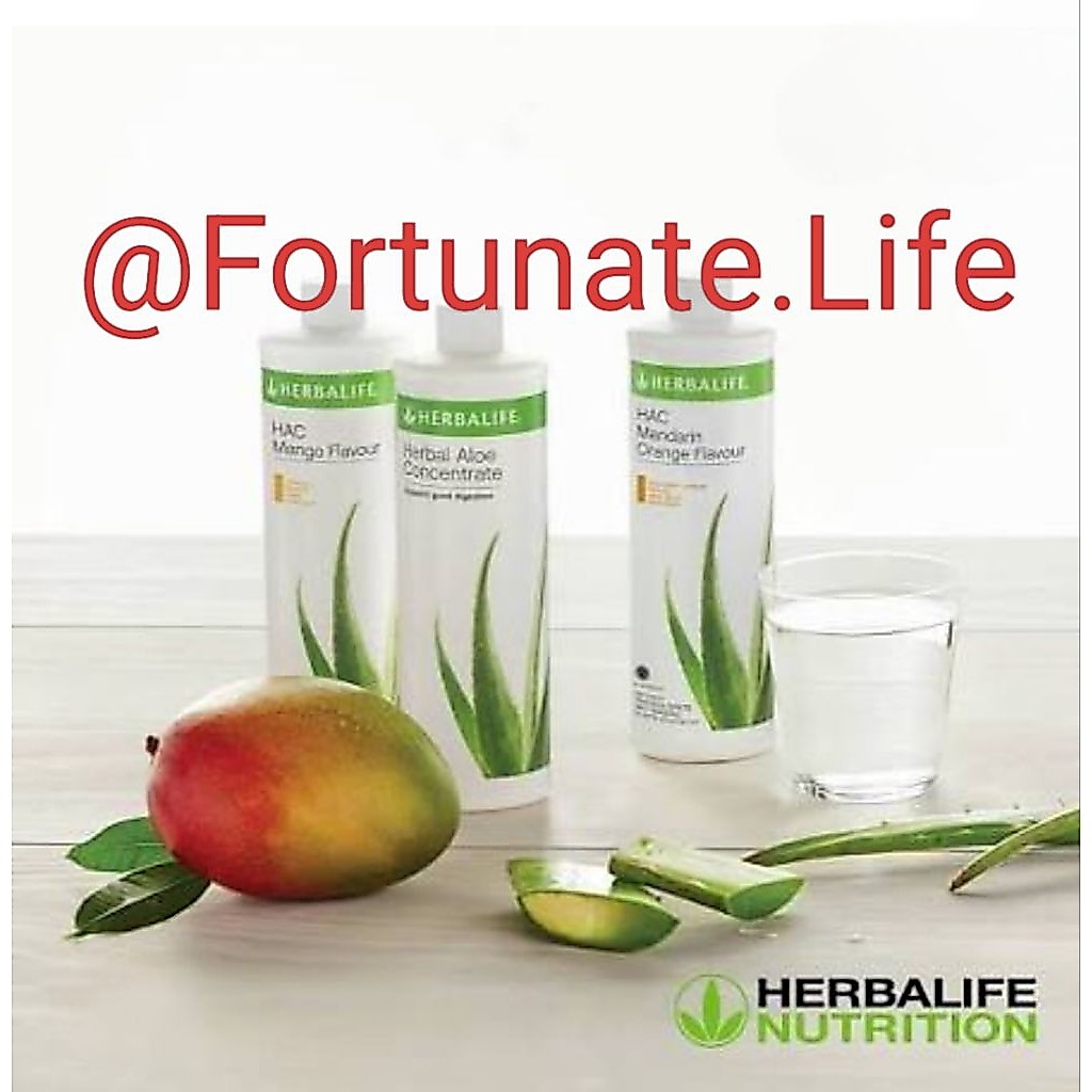 HERBALIFE Potong Barcode Herbal Aloe Concetrate Mandarin Orange, Mango Flavour 473gr