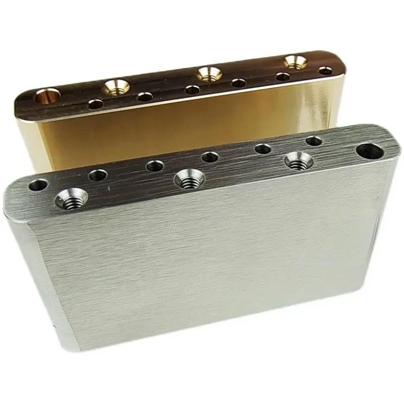 1 Set Sistem Tremolo Gitar Listrik Jembatan Blok Stainless Steel Blok Kuningan / Squier CV