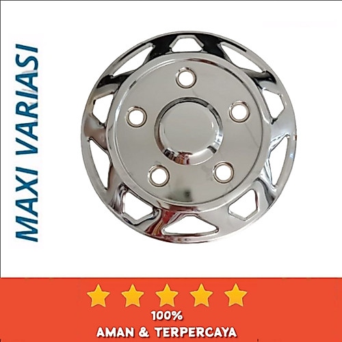 Sepasang Wheel Dop Chrome Truk Lubang 5 Bag Depan