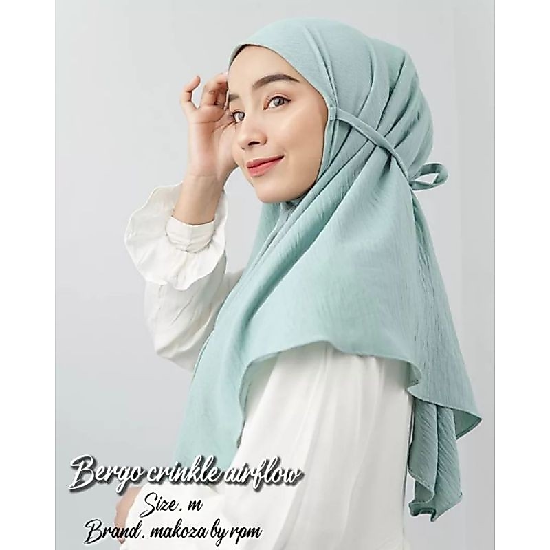 BERGO CRINKLE PREMIUM SIZE M/KERUDUNG CRINKLE/HIJAB CRINKLE/JILBAB CRINKLE