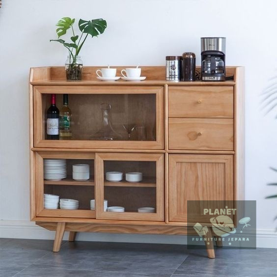 Meja dapur minimalis bufet dapur minimalis jati / kabinet dapur minimalis jati solid
