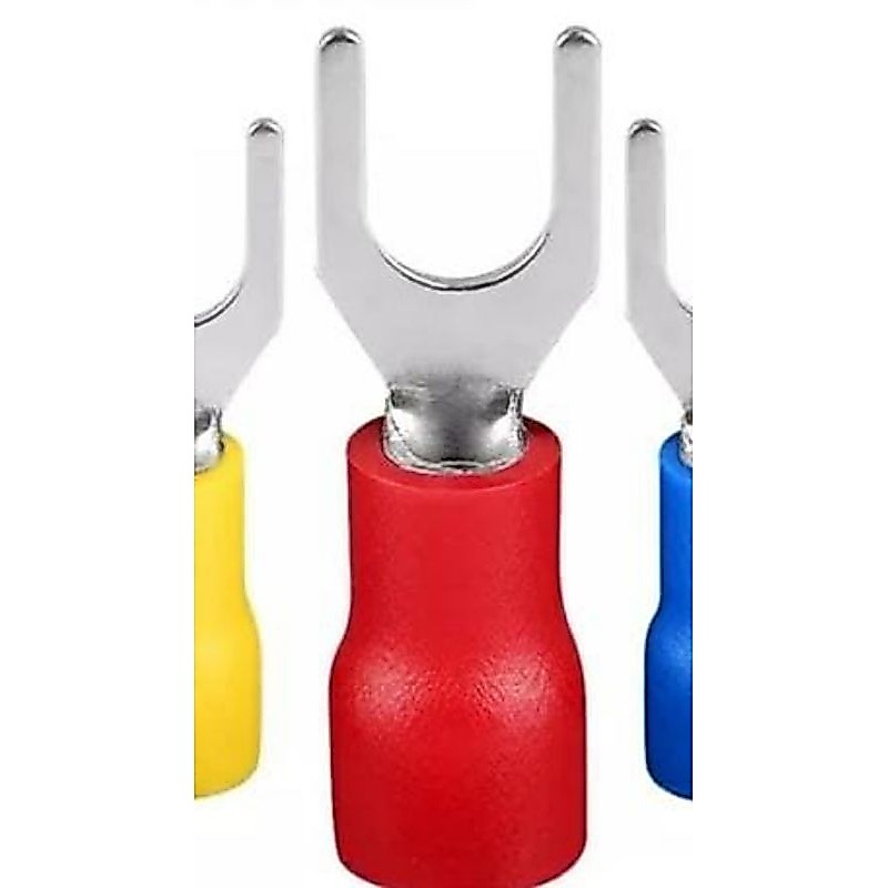 1 biji skun kabel skun garpu merah sekun kabel rakit motor mobil elektronik skun kabel garpu