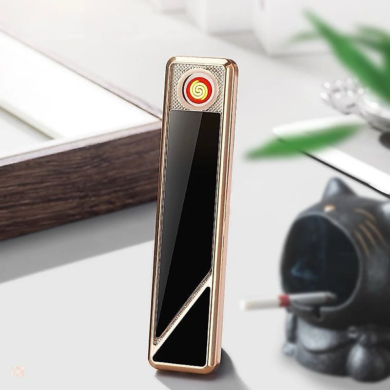 Korek Api Unik Elektrik Kecil Fingerprint Touch Sensor Korek USB Bisa Cas