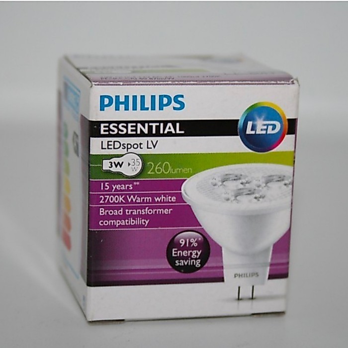 PHILIPS HALOGEN ESSENTIAL LED MR16 3W-35Watt 12V