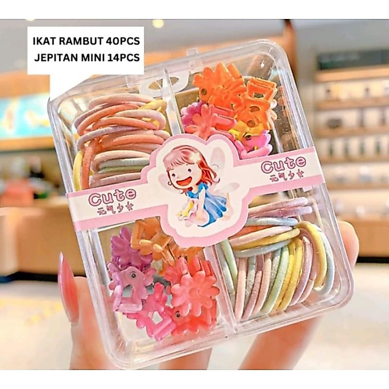 Jepit+karet rambut anak lucu free box