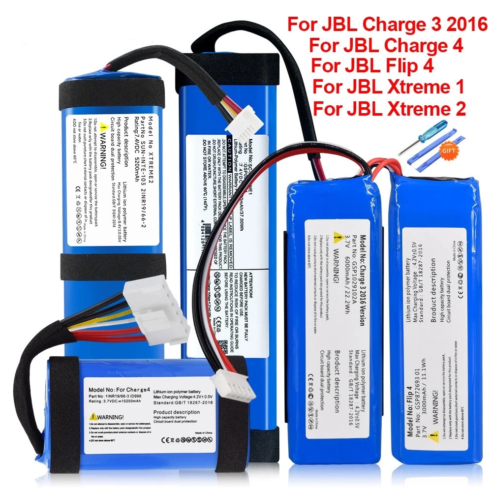 PALO Baterai isi ulang For JBL Xtreme 1 Xtreme 2 Flip 4 Charge 3 Charge 4 Speaker Replacement Batter