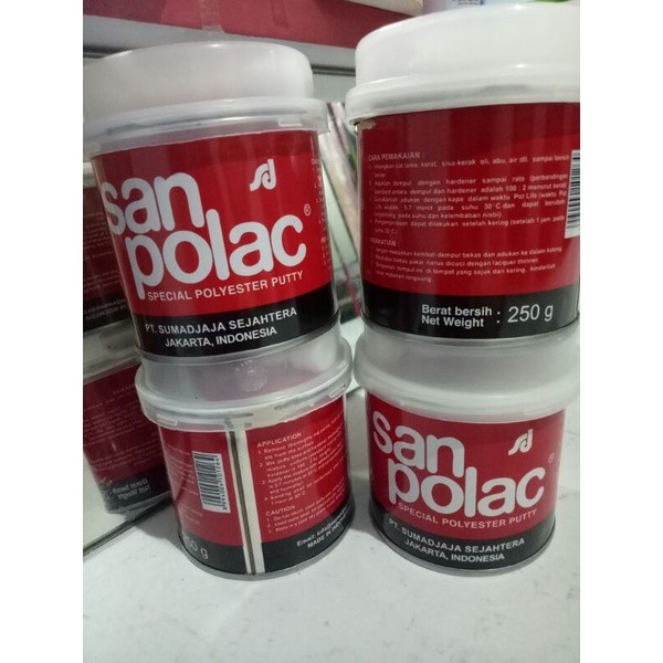 Dempul Motor Dempul Mobil Dempul Sanpolac 250gr sapolac obat dempul motor mobil 250gr